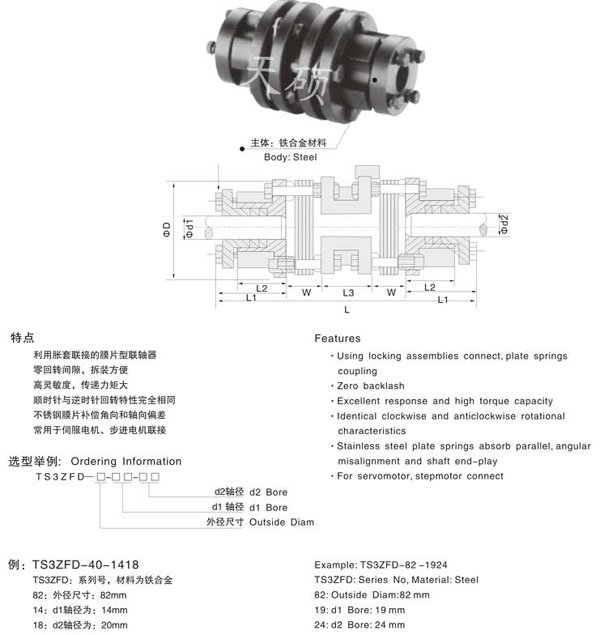 脹套法蘭膜片聯(lián)軸器