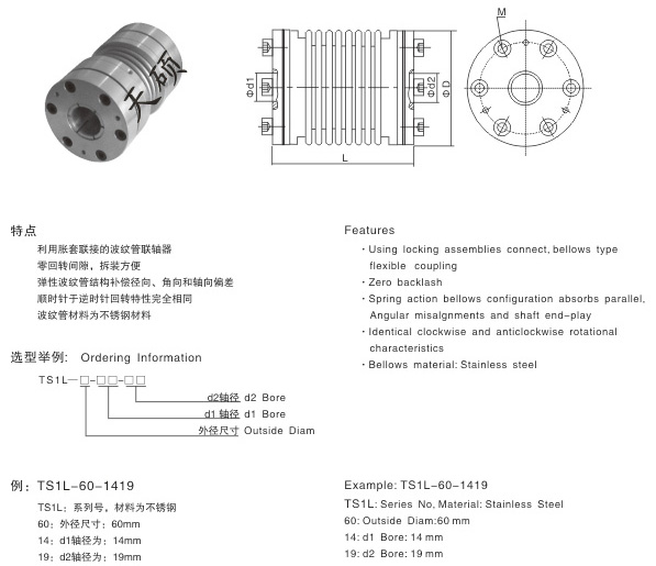 TS1L鎖緊式波紋管聯(lián)軸器